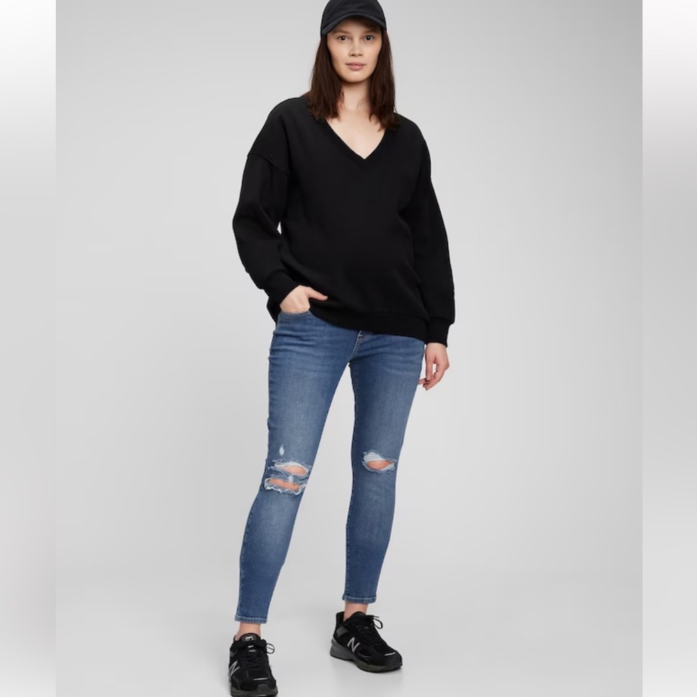 Women’s GAP Maternity Full Panel Distressed Skinny Jeans Jeggings 10 / 30 L 30L